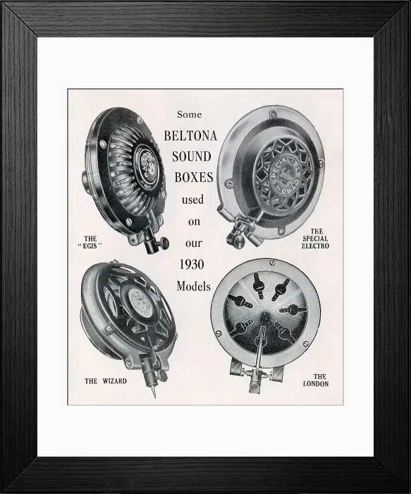 Framed Print : Beltona Gramophone Sound Boxes Framed Print : Beltona Gramophone Sound Boxes