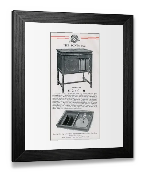 Framed Print : Beltona Sonia cabinet Gramophone Framed Print : Beltona Sonia cabinet Gramophone