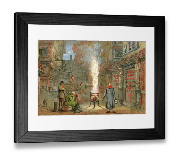 Framed Print : Bring Out Your Dead - bubonic plague, black death, London Framed Print : Bring Out Your Dead - bubonic plague, black death, London
