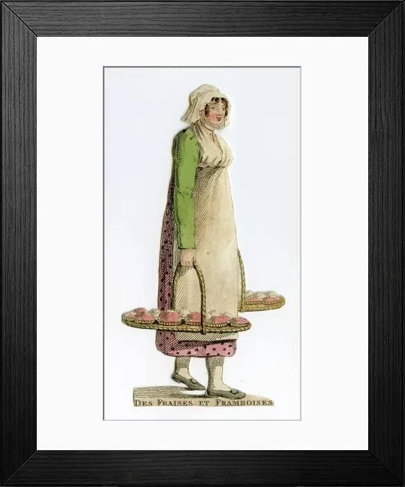 Framed Print : Des Fraises et Framboises, Strawberry and Raspberry Seller Framed Print : Des Fraises et Framboises, Strawberry and Raspberry Seller
