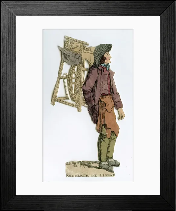 Framed Print : Emouleur de Ciseaux, Scissors Grinder, Sharpener Framed Print : Emouleur de Ciseaux, Scissors Grinder, Sharpener