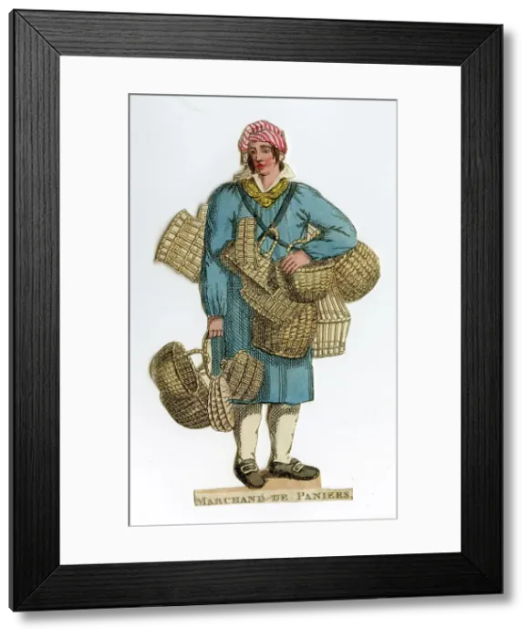 Framed Print : Marchand de Paniers, Basket dealer Framed Print : Marchand de Paniers, Basket dealer