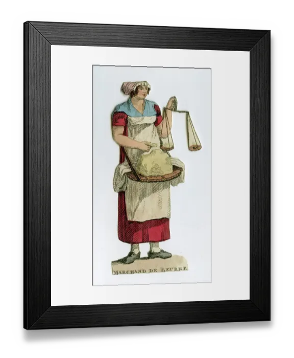 Framed Print : Marchande de Buerre, Butter Merchant Framed Print : Marchande de Buerre, Butter Merchant