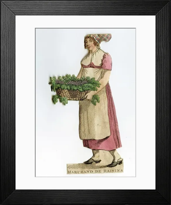 Framed Print : Marchande de Raisins, Grape Seller Framed Print : Marchande de Raisins, Grape Seller