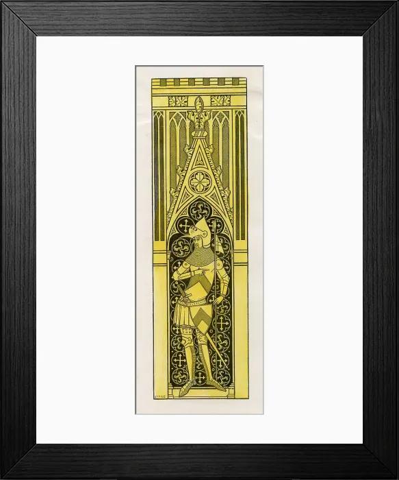 Framed Print : Brass Rubbing - Sir Hugh Hastings, Elsyng Church, Norfolk Framed Print : Brass Rubbing - Sir Hugh Hastings, Elsyng Church, Norfolk