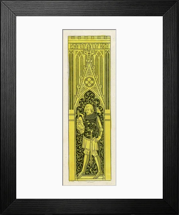Framed Print : Brass Rubbing - Sir Hugh Hastings, Elsyng Church, Norfolk Framed Print : Brass Rubbing - Sir Hugh Hastings, Elsyng Church, Norfolk