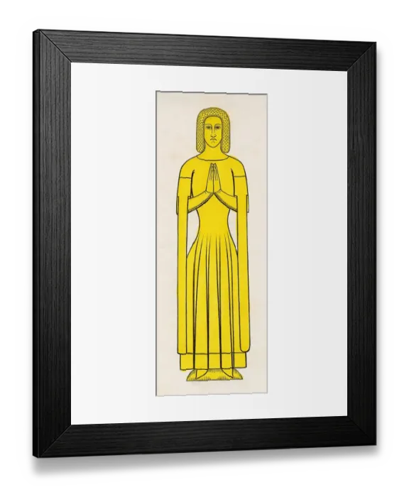 Framed Print : Monumental Brass Rubbing, Ismena de Wynston, Necton Church Framed Print : Monumental Brass Rubbing, Ismena de Wynston, Necton Church
