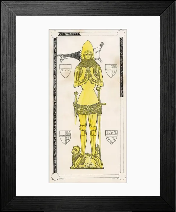 Framed Print : Brass Rubbing, Sir Nicholas Dagworth, Blickling Church Framed Print : Brass Rubbing, Sir Nicholas Dagworth, Blickling Church