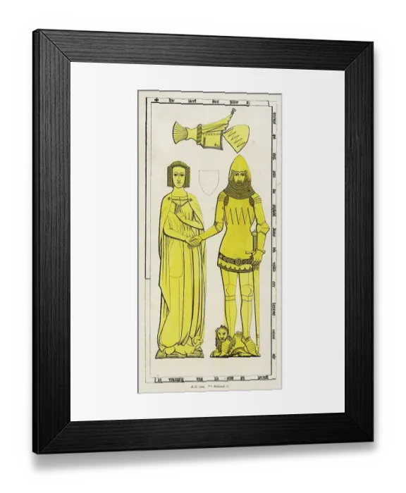 Framed Print : Brass Rubbing, Sir John, Katherine Harsyck, Southacre Church Framed Print : Brass Rubbing, Sir John, Katherine Harsyck, Southacre Church