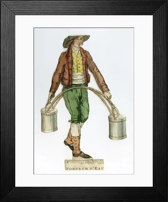 Framed Print : Porteur d'Eau, Water Carrier Framed Print : Porteur d'Eau, Water Carrier