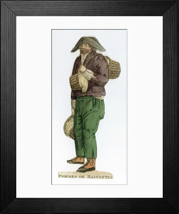 Framed Print : Pommes de Rainettes, Golden Pippins Apple Seller Framed Print : Pommes de Rainettes, Golden Pippins Apple Seller