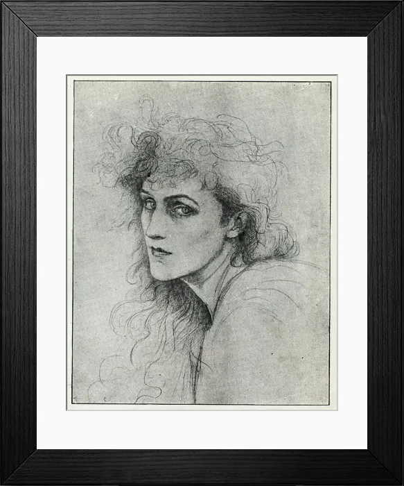 Framed Print : Self Portrait as Medusa, drawn by Lady Granby - p.243 Framed Print : Self Portrait as Medusa, drawn by Lady Granby - p.243
