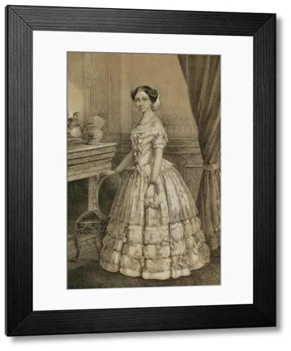 Framed Print : Marie of Saxe-Altenburg (1818-1907). Queen consort Framed Print : Marie of Saxe-Altenburg (1818-1907). Queen consort