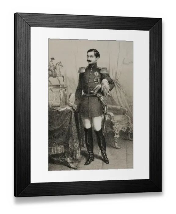 Framed Print : Adolphe (1817-1905). Duke of Nassau (1839-1866) Framed Print : Adolphe (1817-1905). Duke of Nassau (1839-1866)