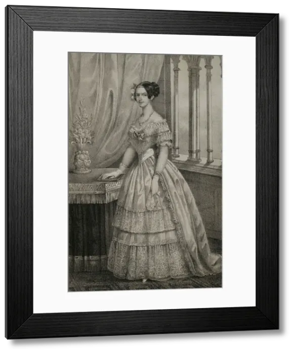Framed Print : Adelaide of Austria (1822-1855). Queen consort Framed Print : Adelaide of Austria (1822-1855). Queen consort