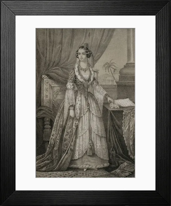 Framed Print : Amalia of Oldenburg (1818-1875). Queen consort Framed Print : Amalia of Oldenburg (1818-1875). Queen consort