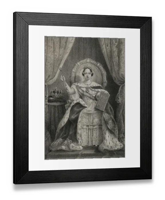 Framed Print : Maria II of Portugal (1819-1853). Queen of Portugal Framed Print : Maria II of Portugal (1819-1853). Queen of Portugal