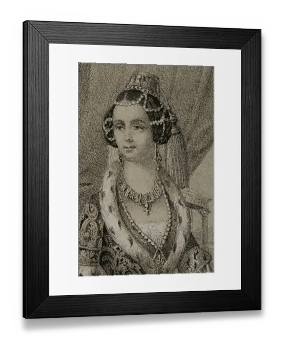 Framed Print : Amalia of Oldenburg (1818-1875). Queen consort Framed Print : Amalia of Oldenburg (1818-1875). Queen consort