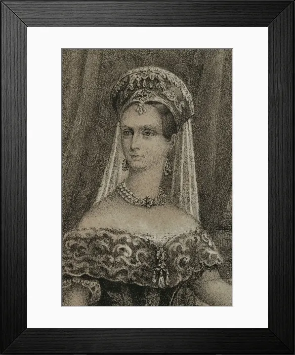 Framed Print : Charlotte of Prussia (1798-1860). Empress consort Framed Print : Charlotte of Prussia (1798-1860). Empress consort