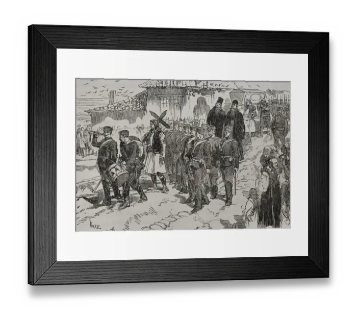 Framed Print : Russo-Turkish War (1877-1878). Burial of a Serbian Framed Print : Russo-Turkish War (1877-1878). Burial of a Serbian