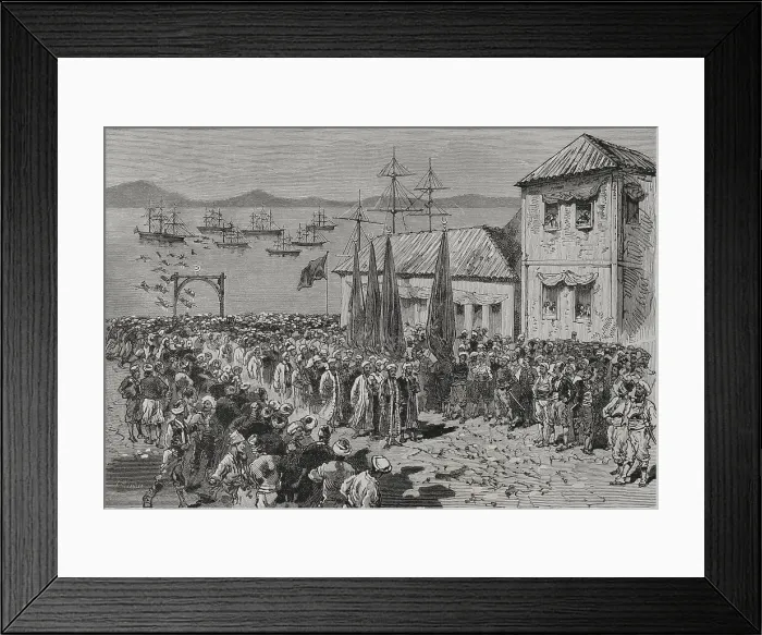 Framed Print : Landing of Softas in Thessaloniki (during Ottoman) Framed Print : Landing of Softas in Thessaloniki (during Ottoman)