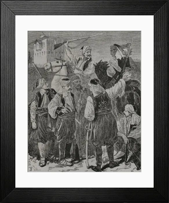Framed Print : Russo-Turkish War (1877-1878). Ottoman irregular Framed Print : Russo-Turkish War (1877-1878). Ottoman irregular