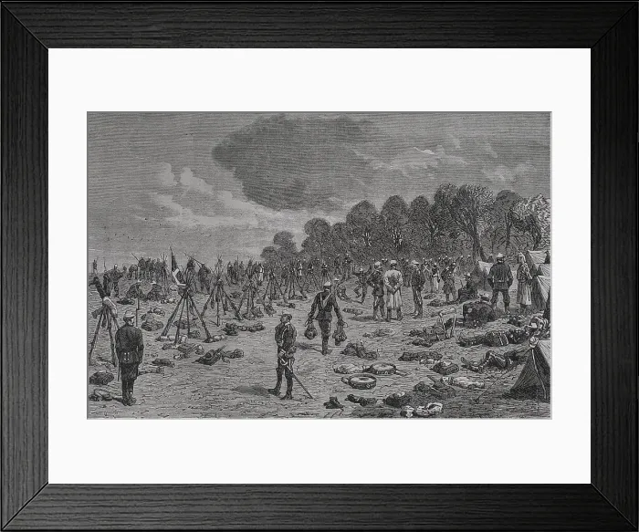 Framed Print : Russo-Turkish War (1877-1878). Russian camp at Baniasa Framed Print : Russo-Turkish War (1877-1878). Russian camp at Baniasa