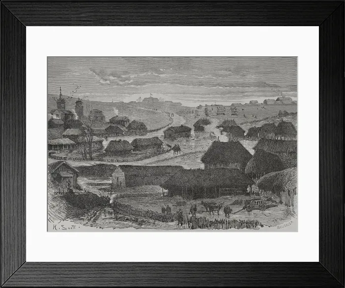 Framed Print : Russo-Turkish War (1877-1878). Cantonment of Russian Framed Print : Russo-Turkish War (1877-1878). Cantonment of Russian