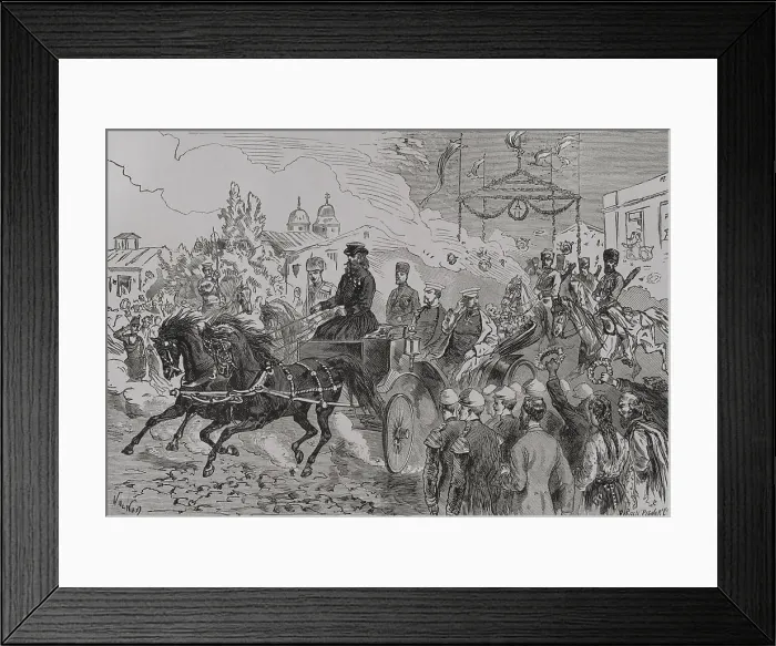 Framed Print : Russo-Turkish War (1877-1878). Entry of Tsar Alexander Framed Print : Russo-Turkish War (1877-1878). Entry of Tsar Alexander