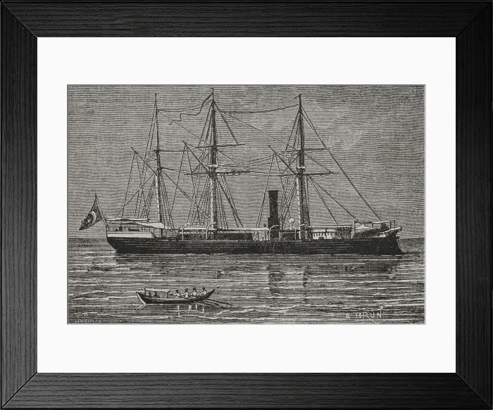 Framed Print : Russo-Turkish War (1877-1878). The Turkish gun-boat Framed Print : Russo-Turkish War (1877-1878). The Turkish gun-boat