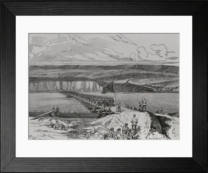 Framed Print : Russo-Turkish War (1877-1878). Crossing the Danube Framed Print : Russo-Turkish War (1877-1878). Crossing the Danube