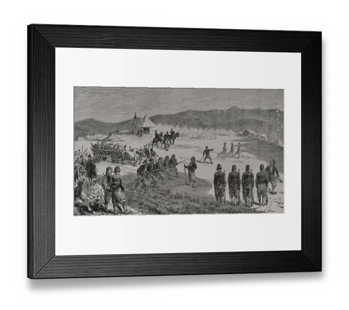 Framed Print : Russo-Turkish War (1877-1878). Volunteers camp Framed Print : Russo-Turkish War (1877-1878). Volunteers camp