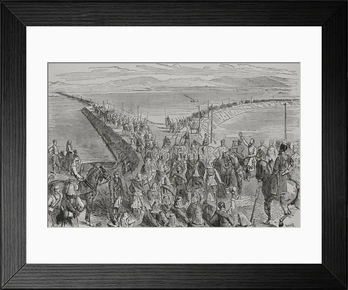 Framed Print : Russo-Turkish War (1877-1878). Bridge over Framed Print : Russo-Turkish War (1877-1878). Bridge over