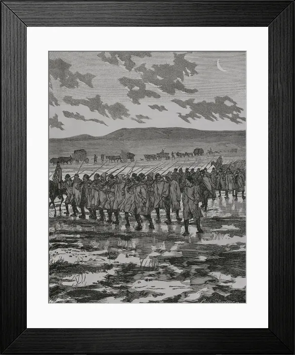 Framed Print : Russo-Turkish War (1877-1878). Turkish infantry