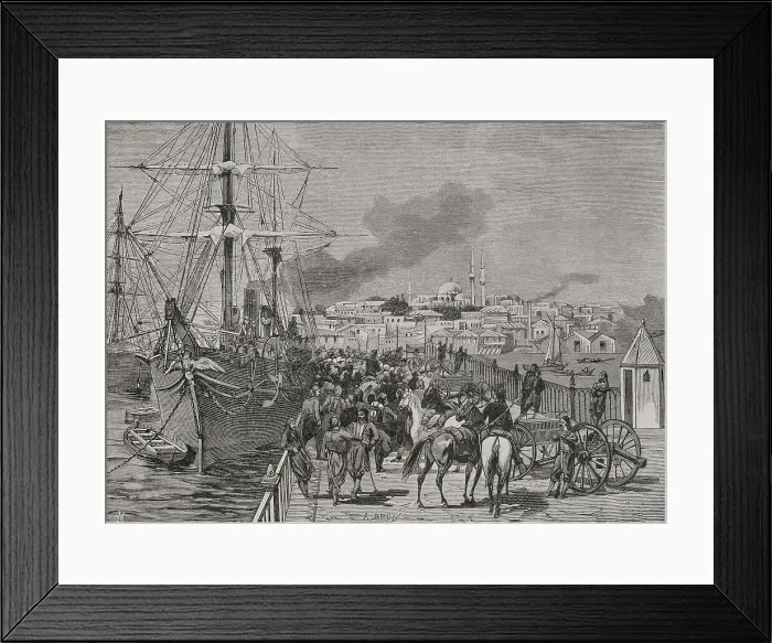Framed Print : Russo-Turkish War (1877-1878). Embarkation of Framed Print : Russo-Turkish War (1877-1878). Embarkation of