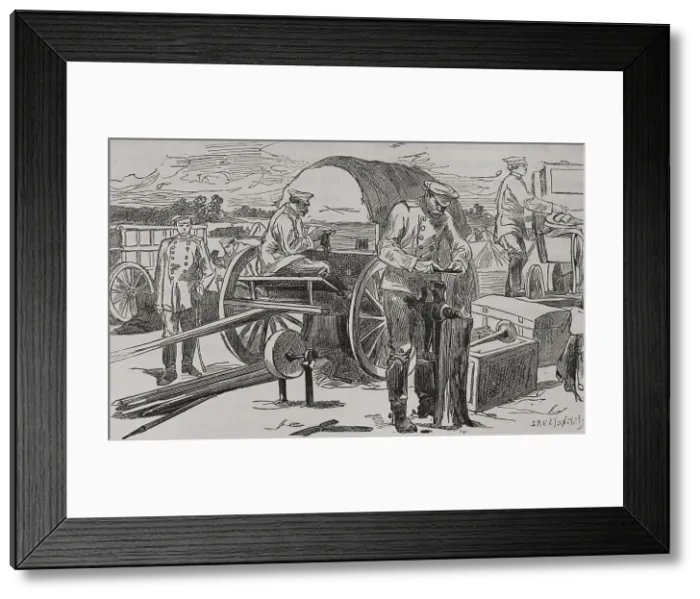 Framed Print : Russo-Turkish War (1877-1878). Russian camp. Field Framed Print : Russo-Turkish War (1877-1878). Russian camp. Field