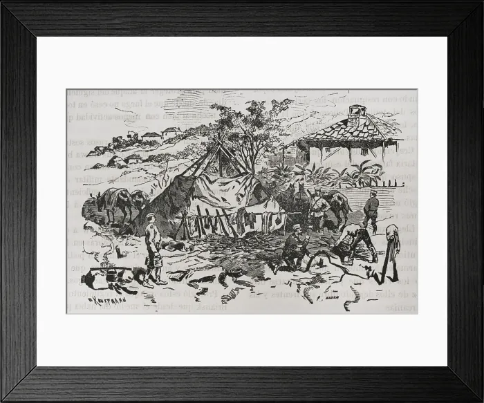 Framed Print : Russo-Turkish War (1877-1878). Cossack post Framed Print : Russo-Turkish War (1877-1878). Cossack post