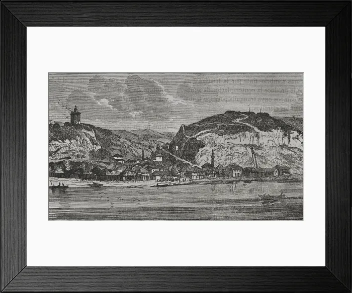 Framed Print : Nikopol. General view of the city on the shores Framed Print : Nikopol. General view of the city on the shores