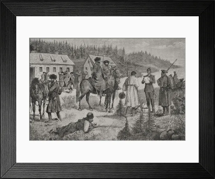 Framed Print : Russo-Turkish War (1877-1878). Russian troop post Framed Print : Russo-Turkish War (1877-1878). Russian troop post