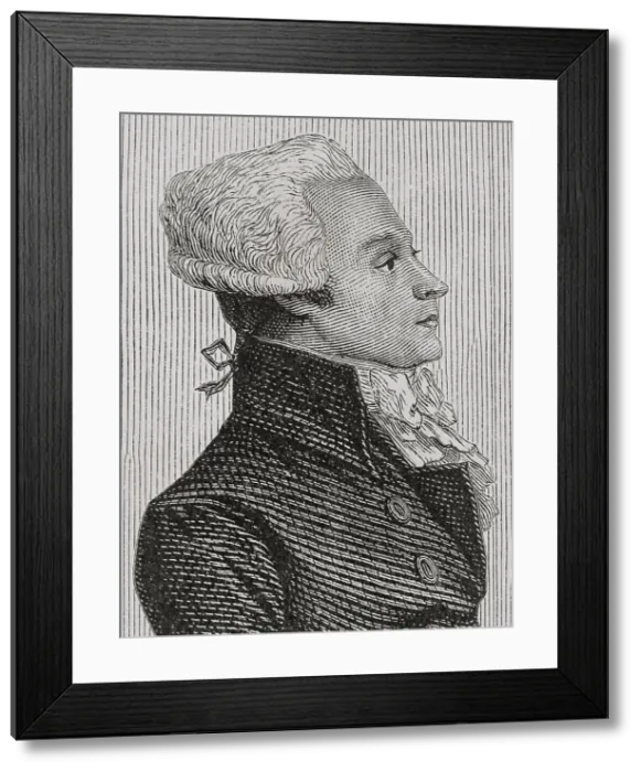 Framed Print : French Revolution. Portrait of Robespierre speaking Framed Print : French Revolution. Portrait of Robespierre speaking
