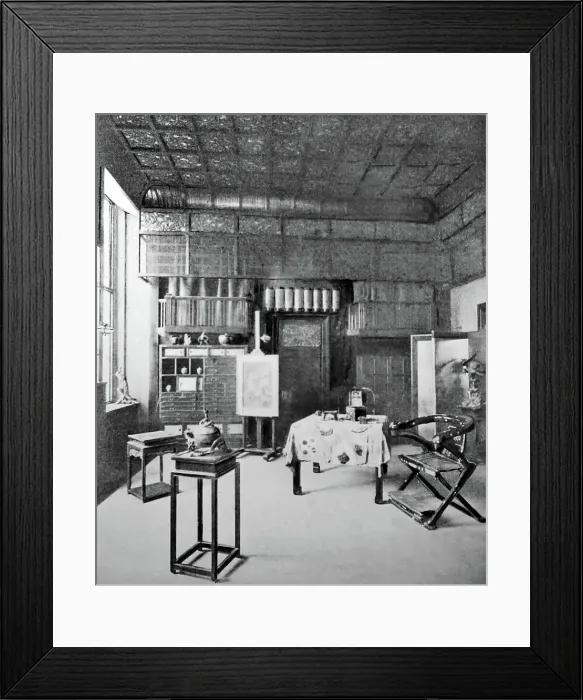 Framed Print : An artist's studio, Japan, early 1900s Framed Print : An artist's studio, Japan, early 1900s