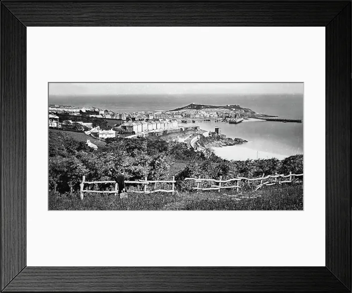 Framed Print : Panorama of St. Ives, Cornwall, Victorian period Framed Print : Panorama of St. Ives, Cornwall, Victorian period