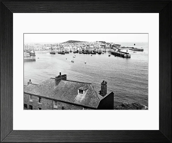 Framed Print : Fishing boats, St. Ives, Cornwall, Victorian period Framed Print : Fishing boats, St. Ives, Cornwall, Victorian period