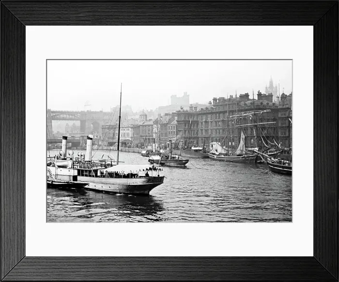 Framed Print : The River Tyne, Newcastle upon Tyne, Victorian period Framed Print : The River Tyne, Newcastle upon Tyne, Victorian period
