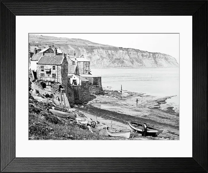 Framed Print : Robin Hood's Bay, Yorkshire, Victorian period Framed Print : Robin Hood's Bay, Yorkshire, Victorian period