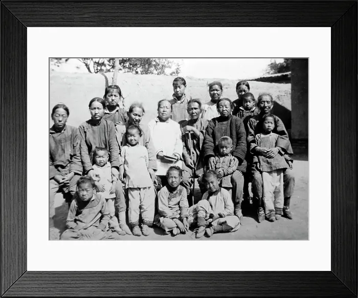 Framed Print : Women and children at a Christian Mission, China Framed Print : Women and children at a Christian Mission, China