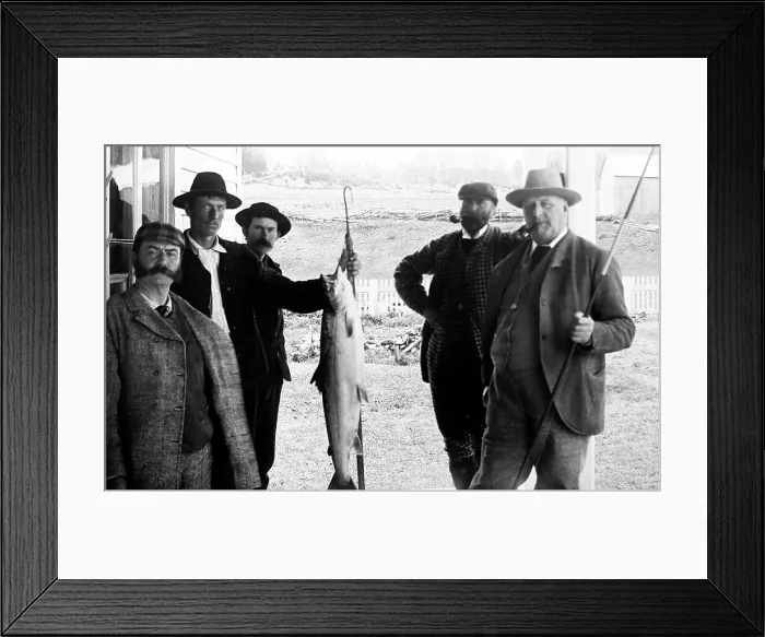 Framed Print : Fishermen in Ontario, Canada, early 1900s Framed Print : Fishermen in Ontario, Canada, early 1900s