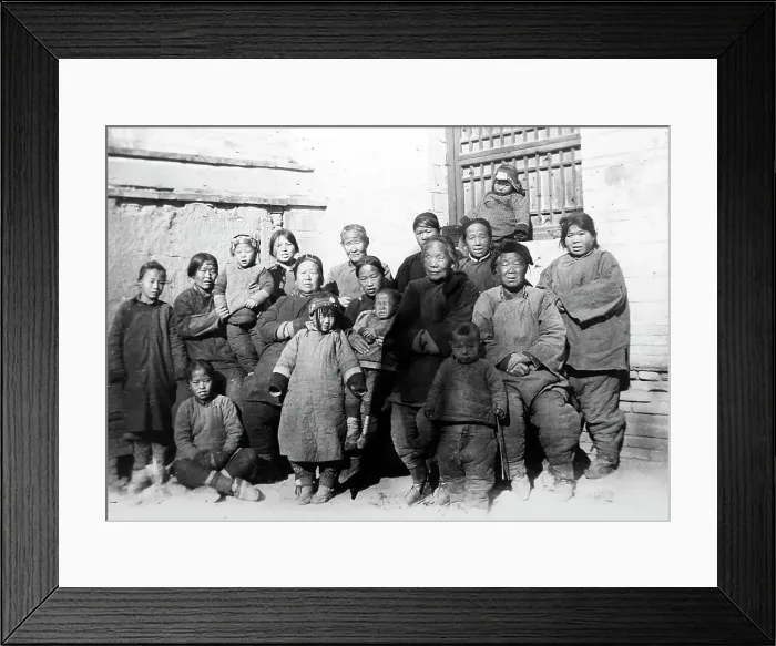 Framed Print : Women and children at a Christian Mission, China Framed Print : Women and children at a Christian Mission, China