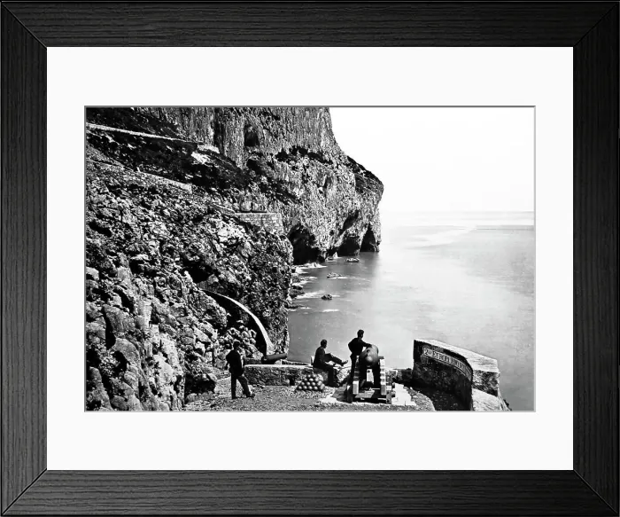 Framed Print : 2nd Europa Advance Battery, Gibraltar, Victorian period Framed Print : 2nd Europa Advance Battery, Gibraltar, Victorian period
