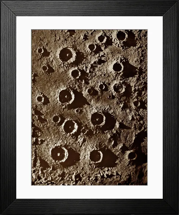 Framed Print : Nasmyth's model moon photograph, Portion of Moon's Surface Framed Print : Nasmyth's model moon photograph, Portion of Moon's Surface